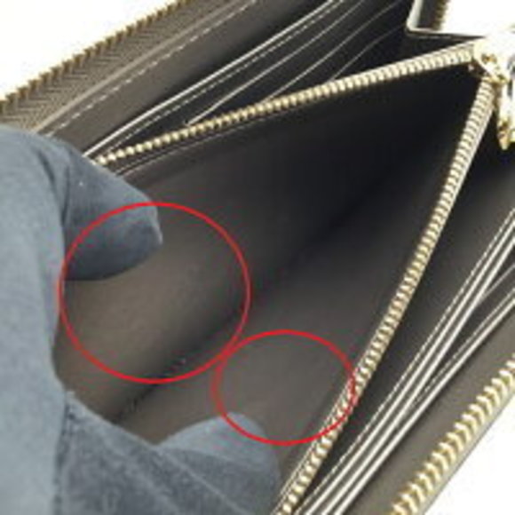 LOUIS VUITTON Zippy Wallet Champagne Metalize Grey Long Vernis - Picture 10 of 16